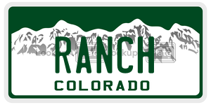 RANCH  license plate in CO