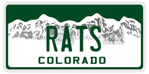 RATS  license plate in CO