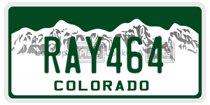RAY464  license plate in CO
