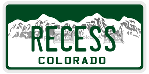 RECESS  license plate in CO