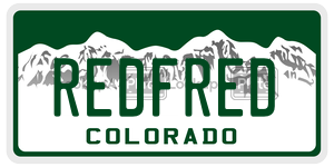 REDFRED  license plate in CO