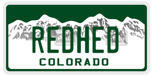 REDHED  license plate in CO