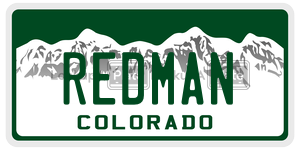 REDMAN  license plate in CO