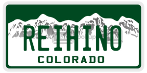 REIHINO  license plate in CO