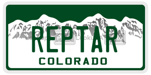 REPTAR  license plate in CO
