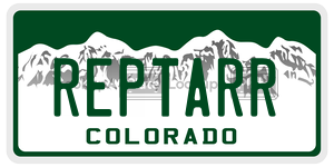 REPTARR  license plate in CO