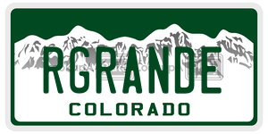RGRANDE  license plate in CO