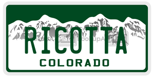 RICOTTA  license plate in CO