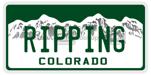 RIPPING  license plate in CO