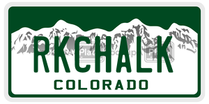 RKCHALK  license plate in CO