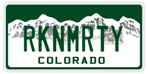 RKNMRTY  license plate in CO