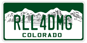 RLL4DMG  license plate in CO