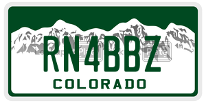 RN4BBZ  license plate in CO