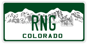RNG  license plate in CO