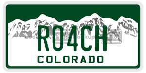 RO4CH  license plate in CO