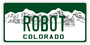 ROBOT  license plate in CO