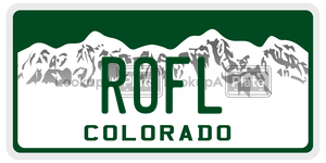 ROFL  license plate in CO