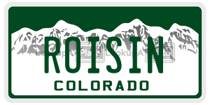 ROISIN  license plate in CO
