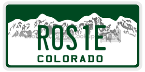 ROS1E  license plate in CO