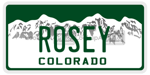 ROSEY  license plate in CO