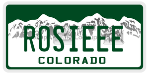 ROSIEEE  license plate in CO