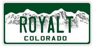 ROYALT  license plate in CO