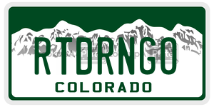 RTDRNGO  license plate in CO