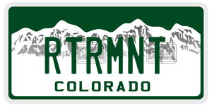 RTRMNT  license plate in CO