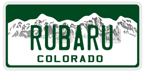 RUBARU  license plate in CO