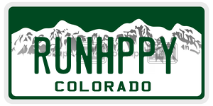 RUNHPPY  license plate in CO