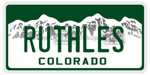 RUTHLES  license plate in CO