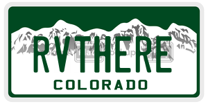 RVTHERE  license plate in CO