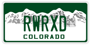 RWRXD  license plate in CO