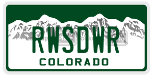 RWSDWR  license plate in CO