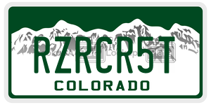 RZRCR5T  license plate in CO
