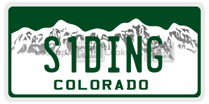 S1DING  license plate in CO