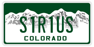 S1R1US  license plate in CO