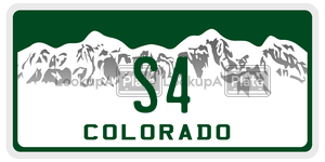 S4 license plate in Colorado