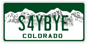 S4YBYE  license plate in CO