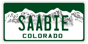 SAABIE  license plate in CO