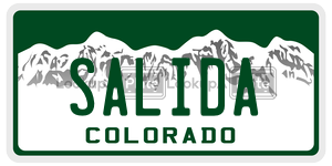 SALIDA  license plate in CO