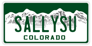 SALLYSU  license plate in CO