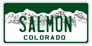 SALMON  license plate in CO