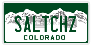 SALTCHZ license plate in Colorado