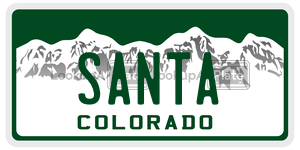 SANTA  license plate in CO