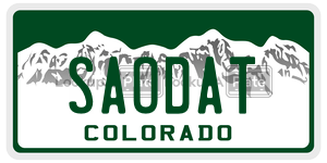 SAODAT  license plate in CO