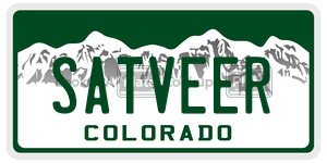 SATVEER  license plate in CO