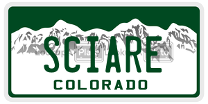 SCIARE  license plate in CO
