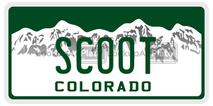 SCOOT  license plate in CO