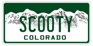 SCOOTY  license plate in CO